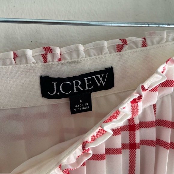:J CREW Pleated Maxi Skirt in Plaid Drapey Georgette Size 6 - Picture 5 of 9